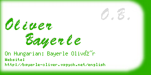 oliver bayerle business card